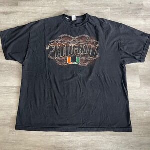 Vintage Miami Hurricanes Barbed Wire Graphic T-Shirt Champs Team Edition XXL